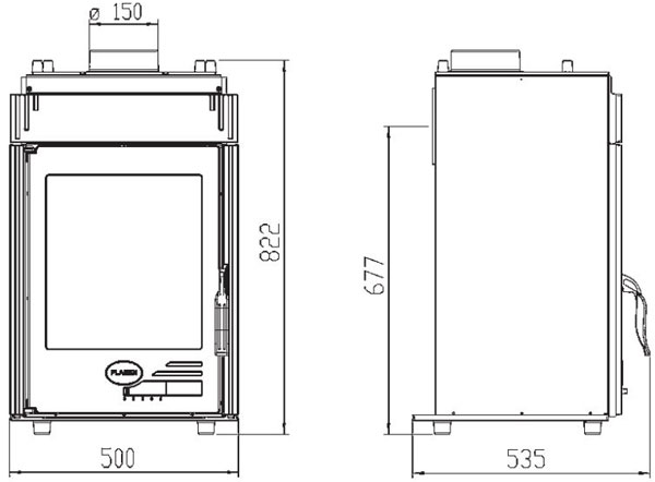 Каминопечь Plamen Vesta Insert, 9 кВт Каминопечь Plamen Vesta Insert, 9 кВт