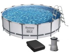 Каркасный бассейн Bestway 56488 (457х107 см) с картриджным фильтром, тентом и лестницей