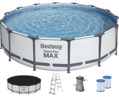 Каркасный бассейн Bestway 56950 (427х107 см) с картриджным фильтром, тентом и лестницей