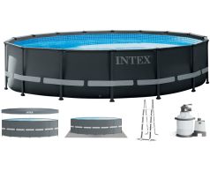 Каркасный бассейн Intex 26334 ULTRA XTR (610х122 см) с песочным фильтром, лестницей, подложкой и тентом