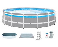 Каркасный бассейн Intex 26722 Premium (427х107 см) с картиджным фильтром, лестницей, подложкой и тентом