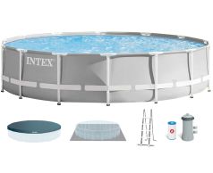Каркасный бассейн Intex 26726 Premium (457х122 см) с картриджным фильтром, лестницей и тентом