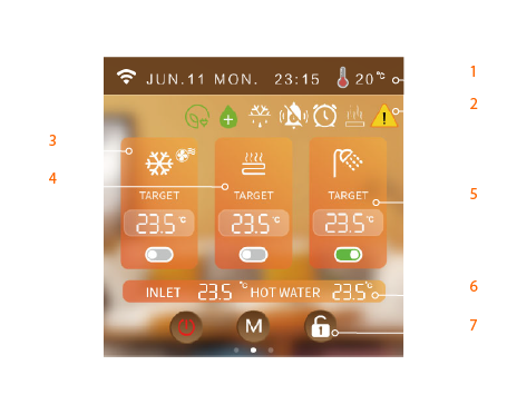 Цветной LED-контроллер теплового насоса Aquajoy Plus